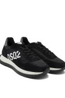 Skórzane sneakers Dsquared2 schwarz