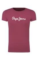 T-shirt HANA GLITTER | Regular Fit Pepe Jeans London Maroon