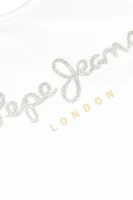 T-shirt HANA GLITTER | Regular Fit Pepe Jeans London weiß