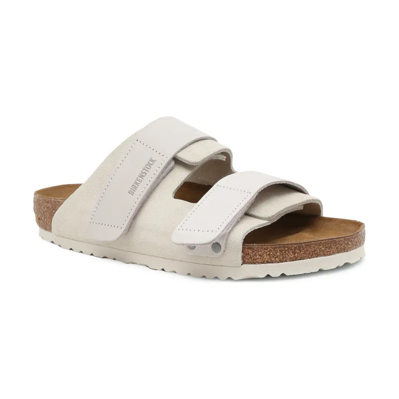 Birkenstock Pantoletten Uji LENB/LEVE Antique White