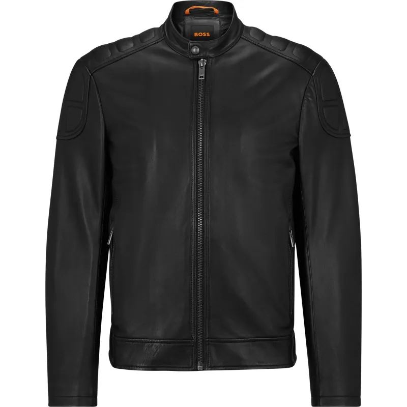 BOSS ORANGE Leder jacke Jomarc | Regular Fit
