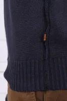 Pullover Aropo 10247951 01 | Regular Fit |mit leinen zusatz BOSS ORANGE dunkelblau