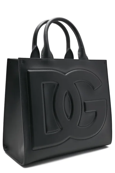 Leder bowlingtasche DG Logo Bag Dolce & Gabbana schwarz