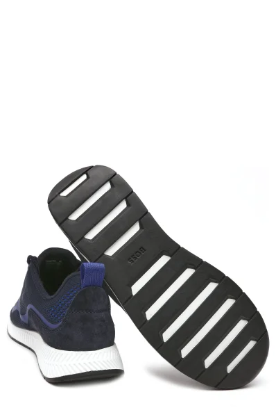 Sneakers Titanium |mit zusatz von leder BOSS BLACK dunkelblau