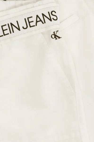 shorts | regular fit |mit leinen zusatz CALVIN KLEIN JEANS weiß