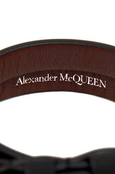 Leder armband Alexander McQueen schwarz