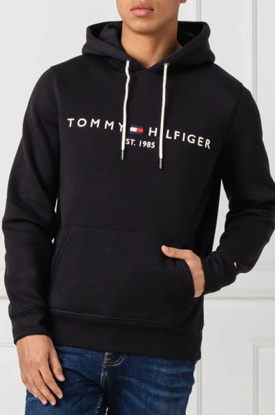 sweatshirt tommy logo hoody | regular fit Tommy Hilfiger schwarz