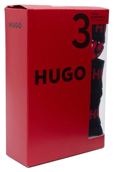 Bokserki 3-pack WOVEN BOXER TRIPLET Hugo Bodywear schwarz