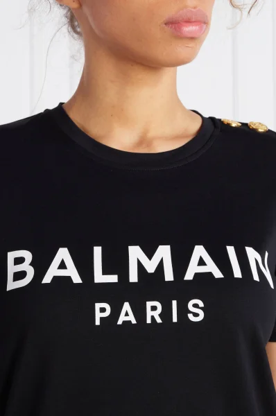 T-shirt PRINTED | Regular Fit Balmain schwarz