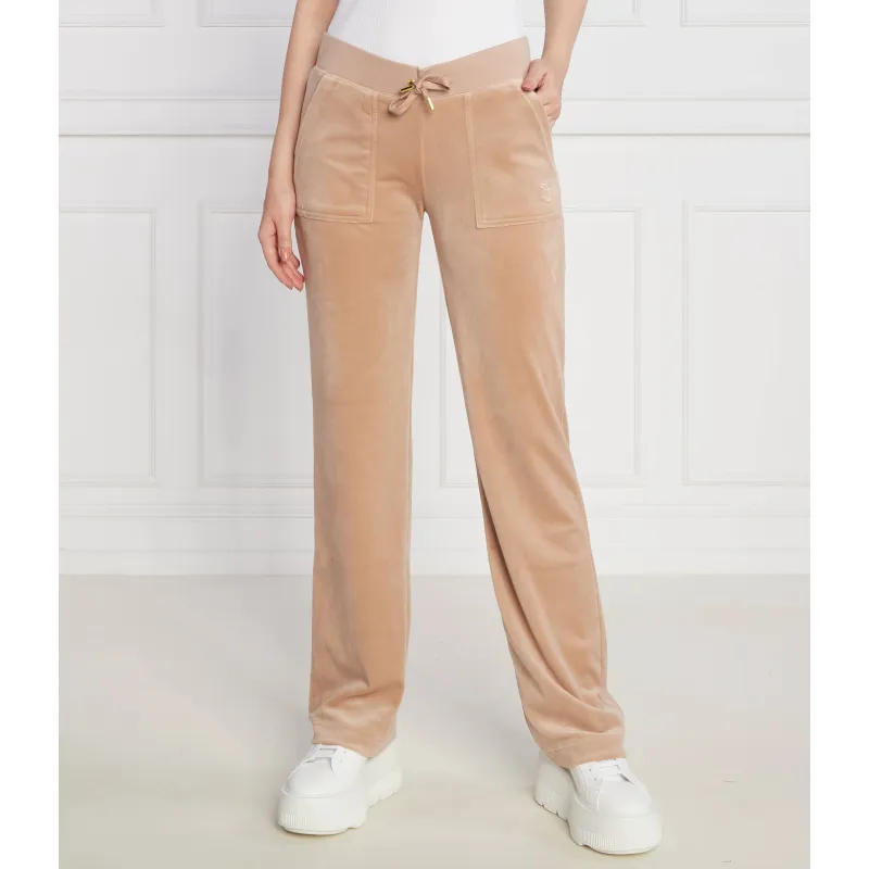 Juicy Couture Trainingshose Del Ray Classic Velour Pant Pocket Design GOLD HW | Regular Fit